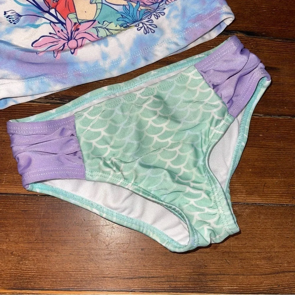 Disney Ariel Kids Swim Set - Green and Purple